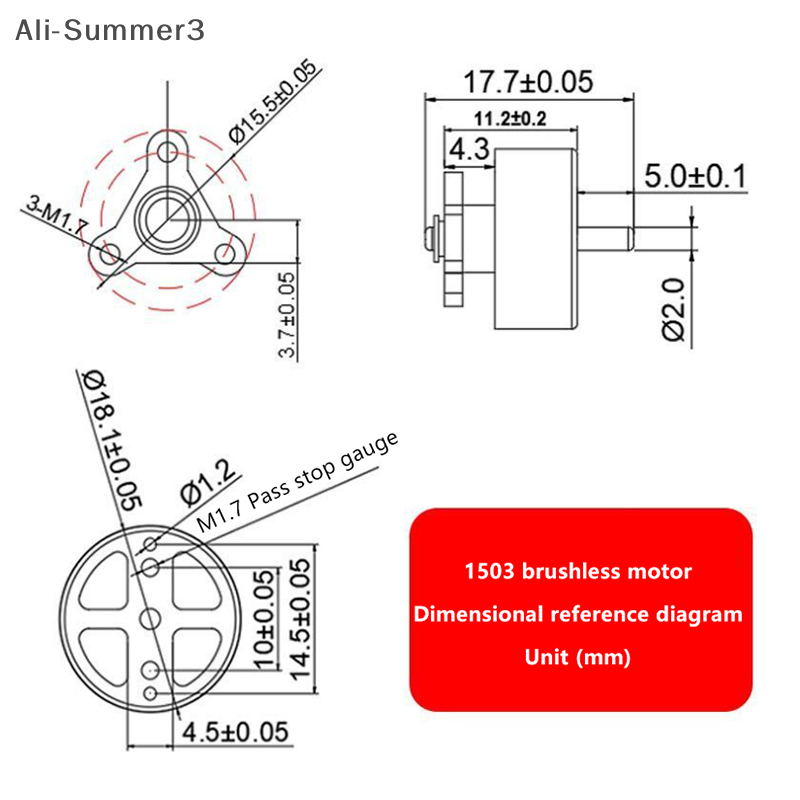 1503 3,7 В 7,4 В 10 А 2750 КВ  – обзор и цена Brushless Motor Thrust Test Stand